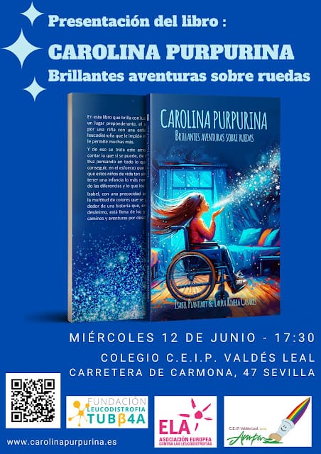 Poster for the book launch at C.E.I.P. Valdés Leal in Seville, on Wednesday 12 June at 5.30 p.m.